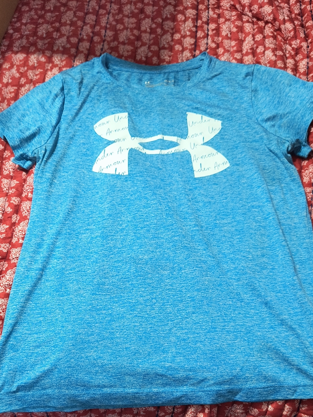 Under Armour Heather Blue Logo Tee